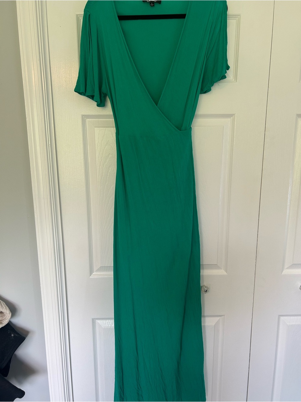 Lulu's Emerald Green Wrap Maxi Dress